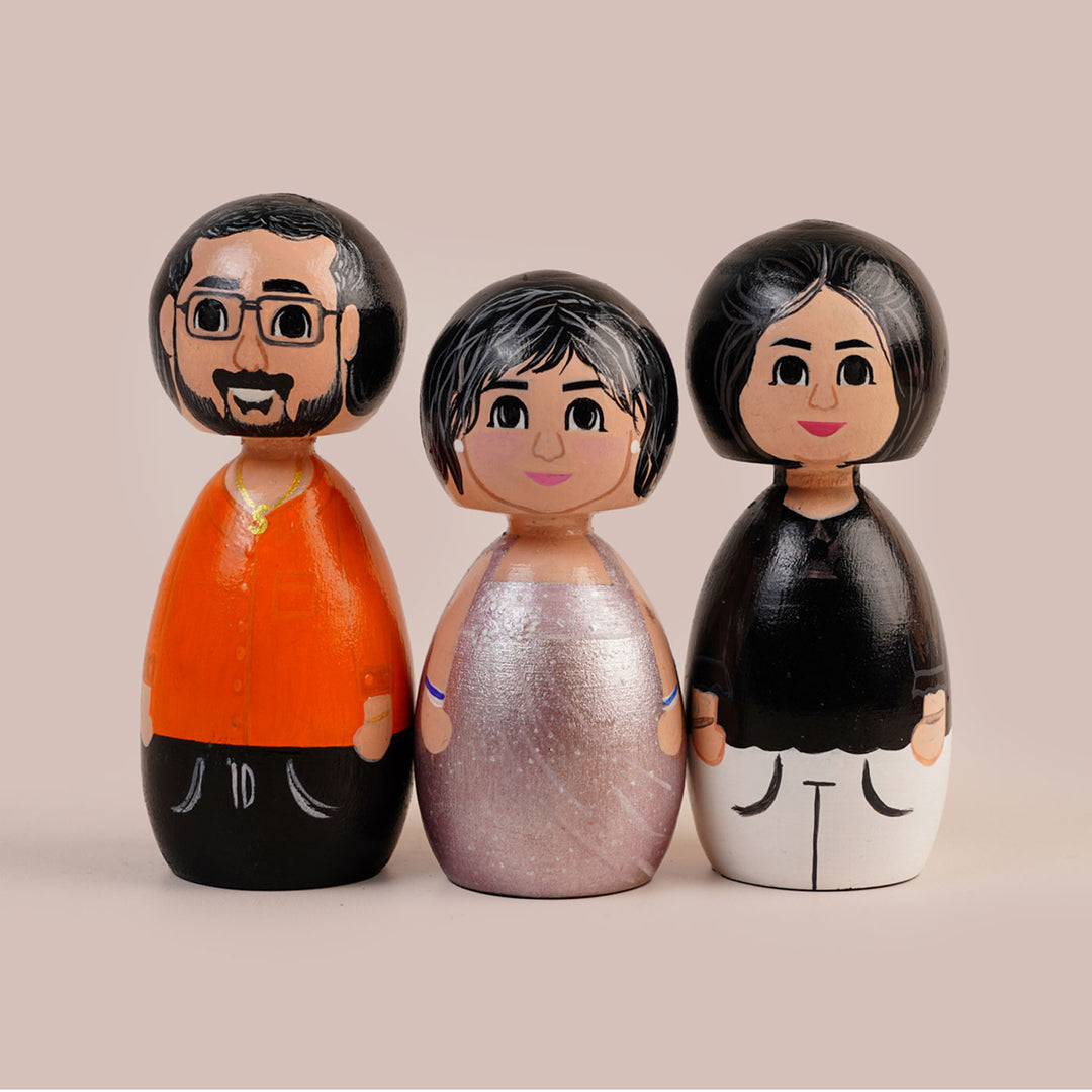 Wooden Peggy Doll - Photo Personalized Wedding Gift