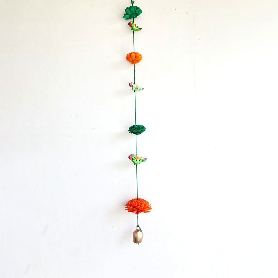 2 Pc | Eco-friendly Festive Parrot Hanging with Shola Wood