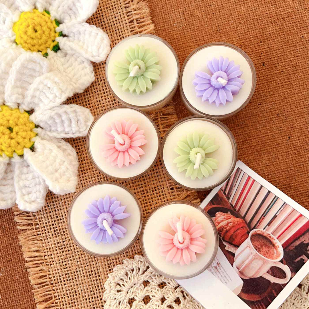 Festive Tealight Soy Wax Candles I Set of 6