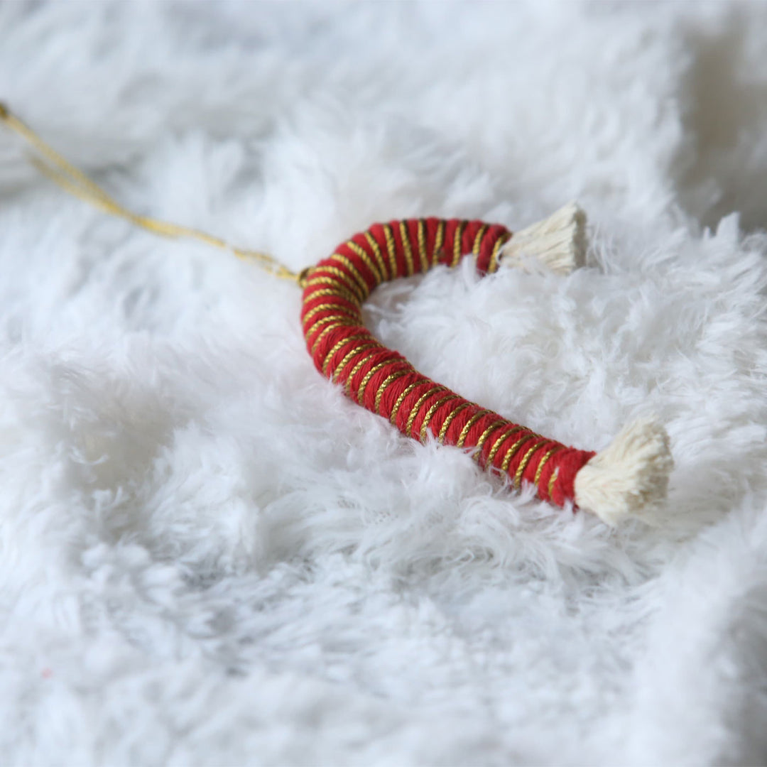 Handmade Candy Macrame Ornaments For Christmas Tree Decoration | Set Of 3