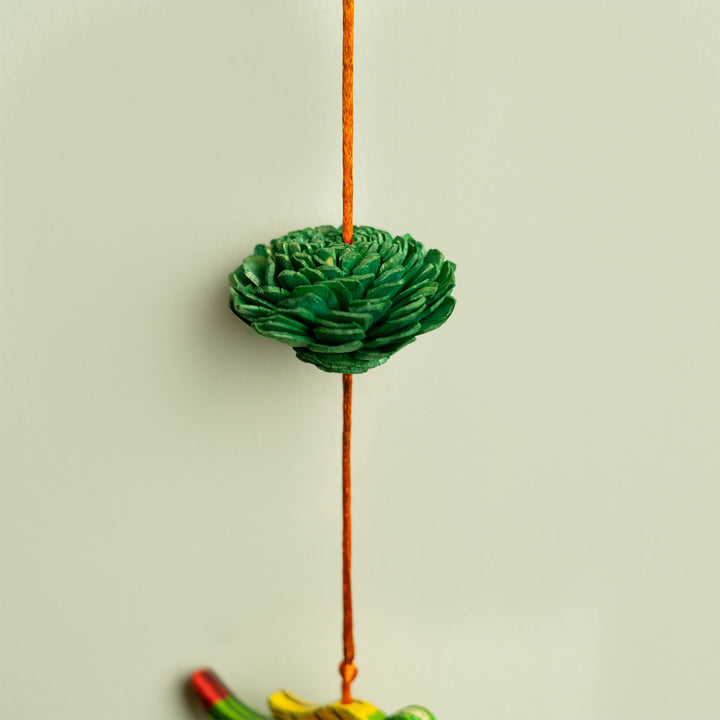 2 Pc | Eco-friendly Festive Parrot Hanging with Shola Wood