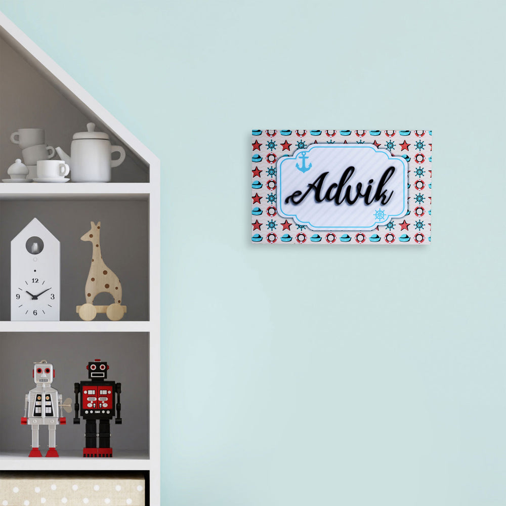 Personalized Printed Kids Name Plate With 3D Letters 2 - Wall Mounted Name Personalization Example