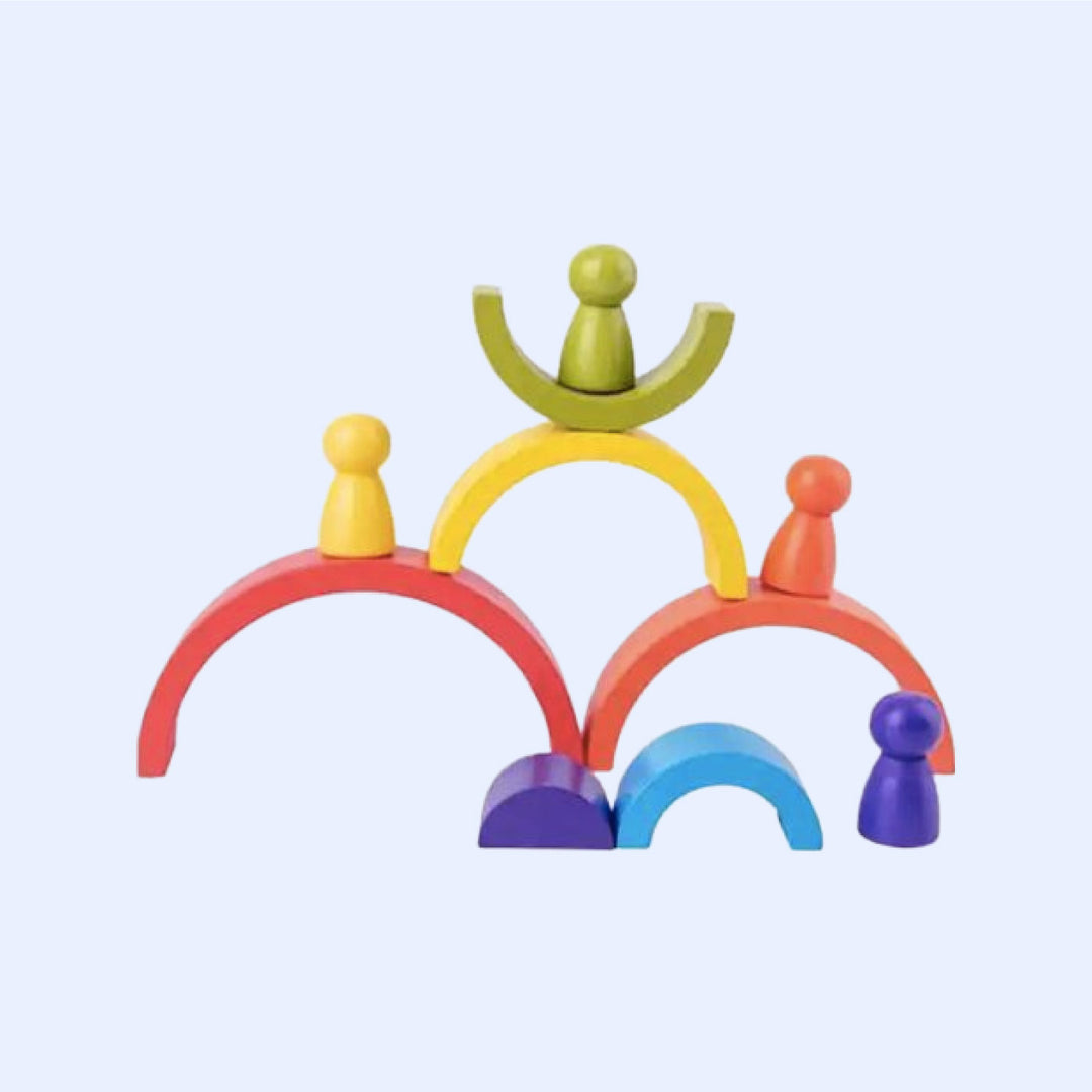 Rainbow Stacking Blocks Toy Set