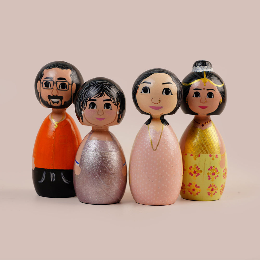 Wooden Peggy Doll - Photo Personalized Wedding Gift