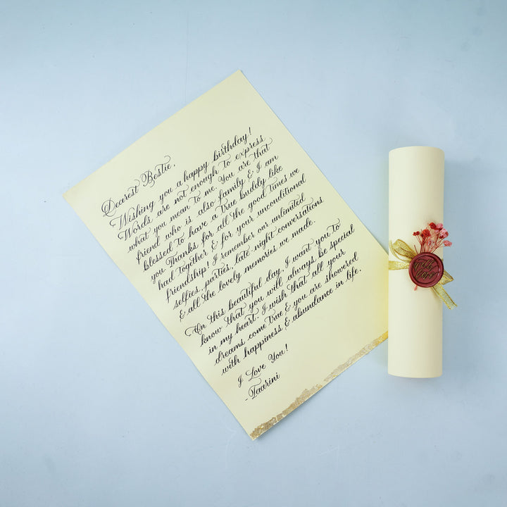 Personalized Multipurpose Glass Box with Scroll