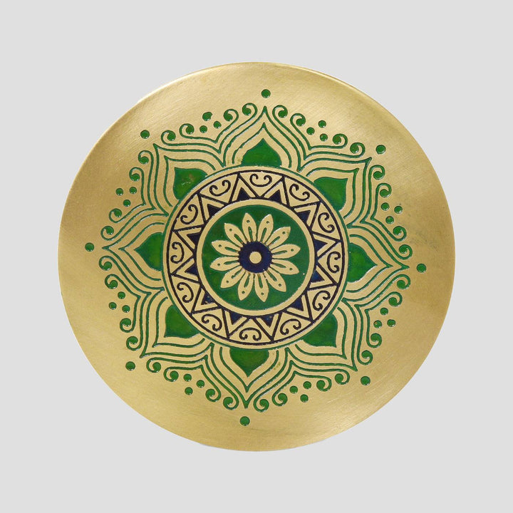 Utsav Handcrafted Brass Coasters I Set of 2