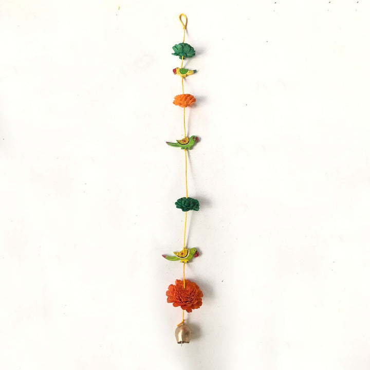 2 Pc | Eco-friendly Festive Parrot Hanging with Shola Wood