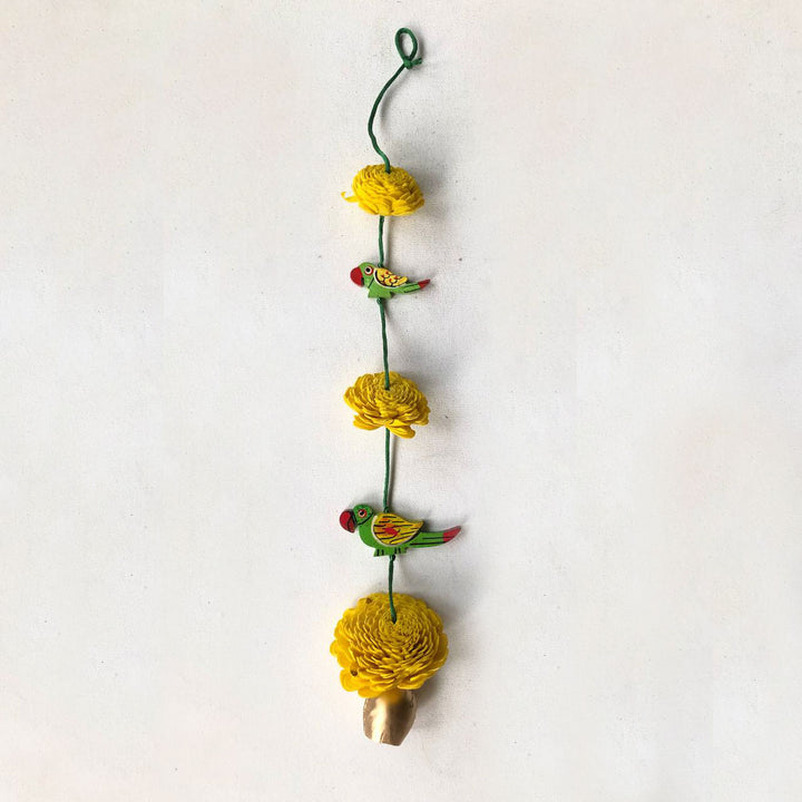 2 Pc | Eco-friendly Festive Parrot Hanging with Shola Wood