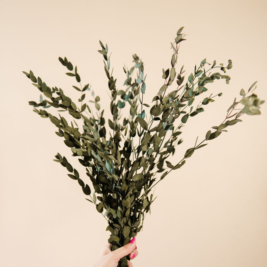 Handcrafted Dried Green Leaves Flower Decor Bunch