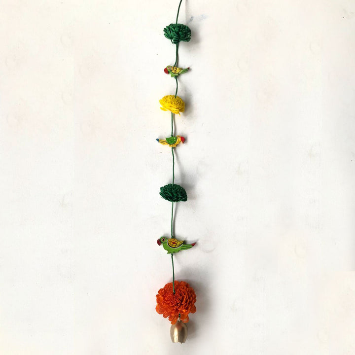 2 Pc | Eco-friendly Festive Parrot Hanging with Shola Wood