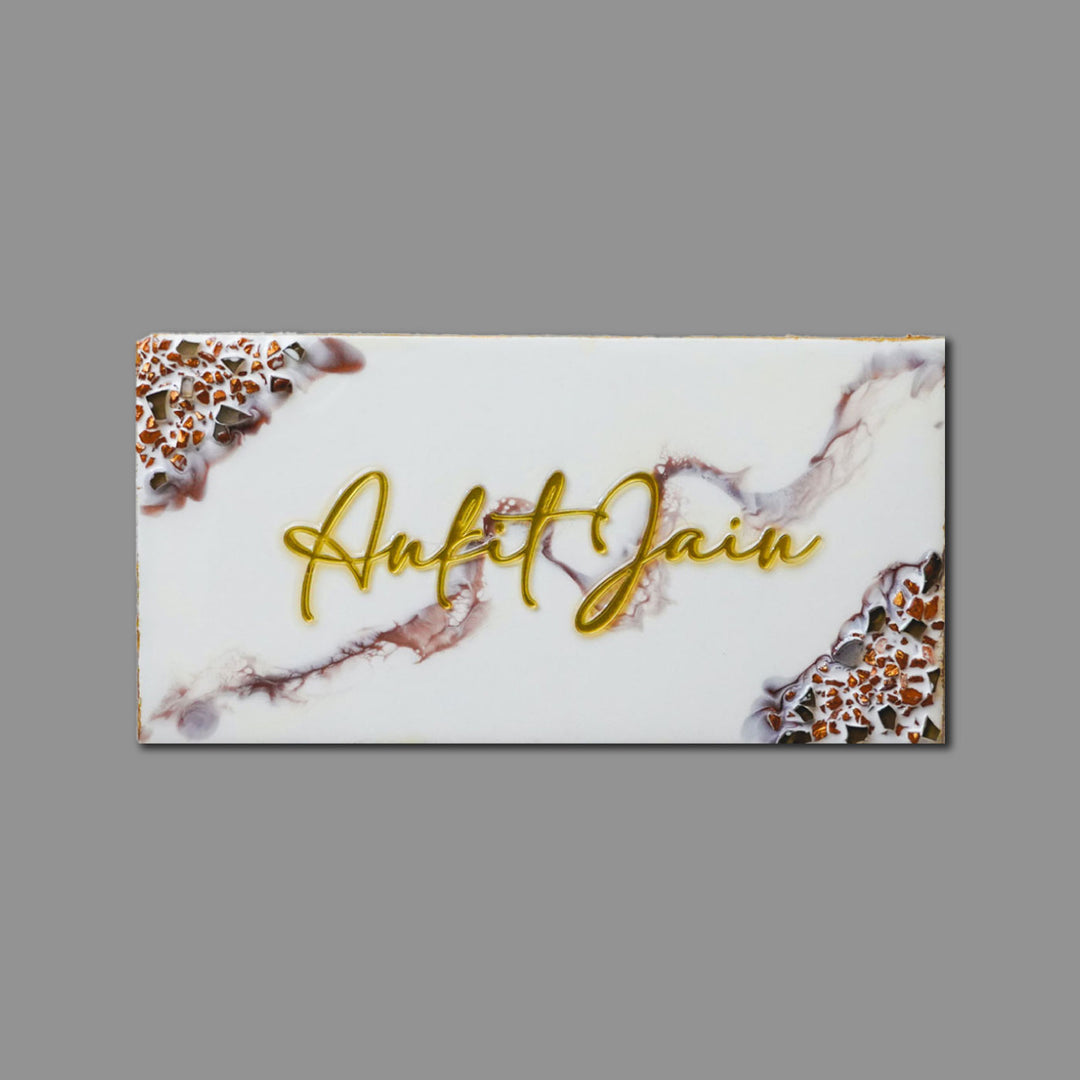 Handcrafted Mdf Resin Personalized Name Plate 1 - Name Personalization Example