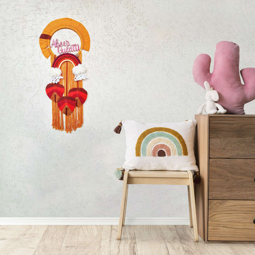 Macrame Cloud Leaf Personalized Kids Name Plate 1 - None (2)