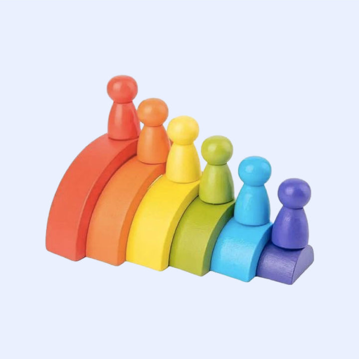Rainbow Stacking Blocks Toy Set