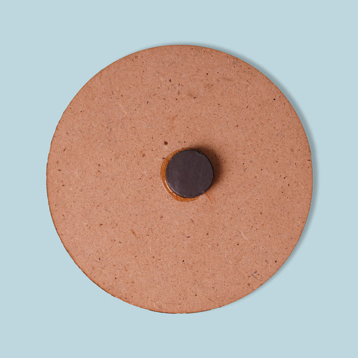 Photo Personalized Pebble Art Magnet With Green Background