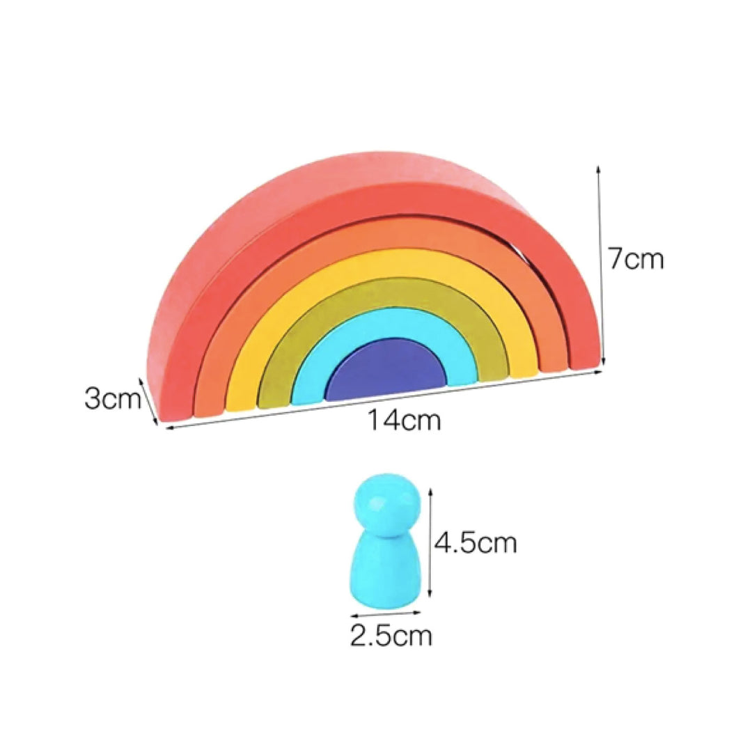 Rainbow Stacking Blocks Toy Set