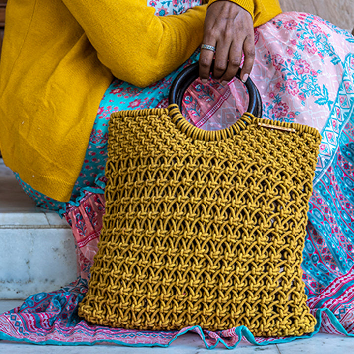 Handmade Macrame Ready for Brunch Bag
