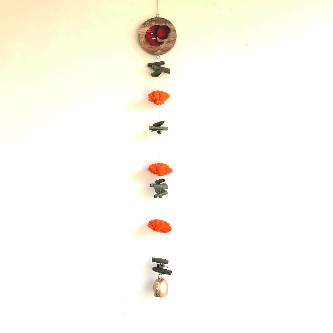 2 Pc | Eco-friendly Festive Ganesha Hanging with Shola Wood