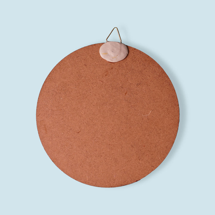 Handcrafted Mdf Personalized Name Plate For A Family Of Three 1 - Back View Hanging Hardware Visible