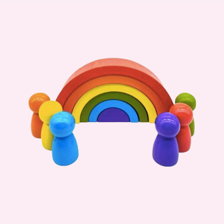 Rainbow Stacking Blocks Toy Set