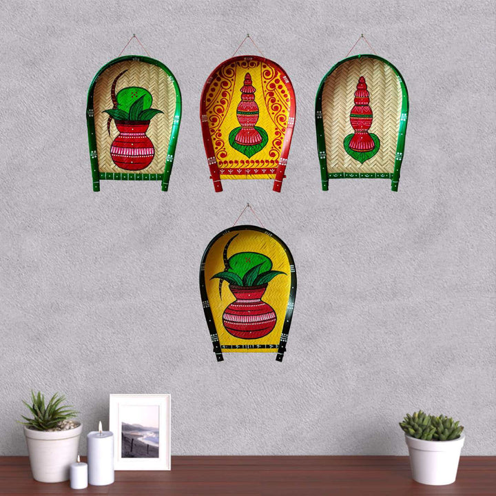 Handpainted Mongol Ghot Kulo Auspicious Bamboo Wall Decor