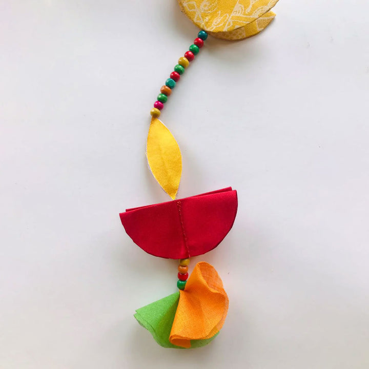 Upcycled Fabric Diya Festive Hangings