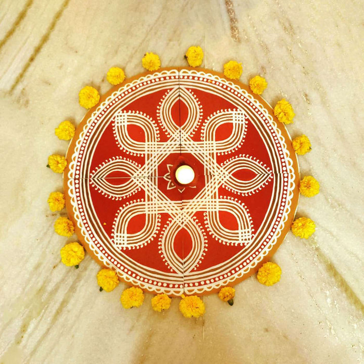 4 Pc Handpainted Rangoli & 2 Pc Hangings Festive Bundle