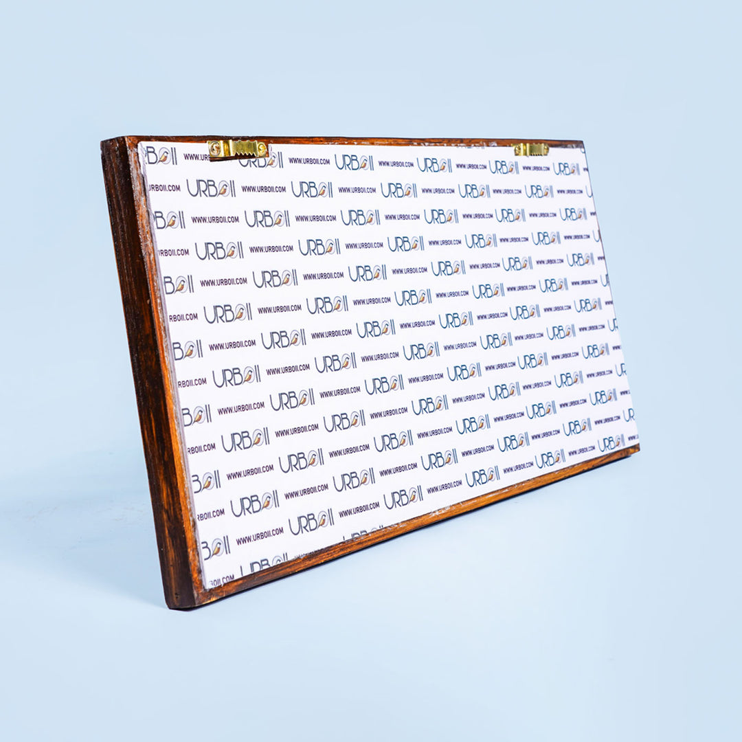 Personalized Floral Printed Name Plate With 3D Letters 2 - Side View Showing Clip and Edge