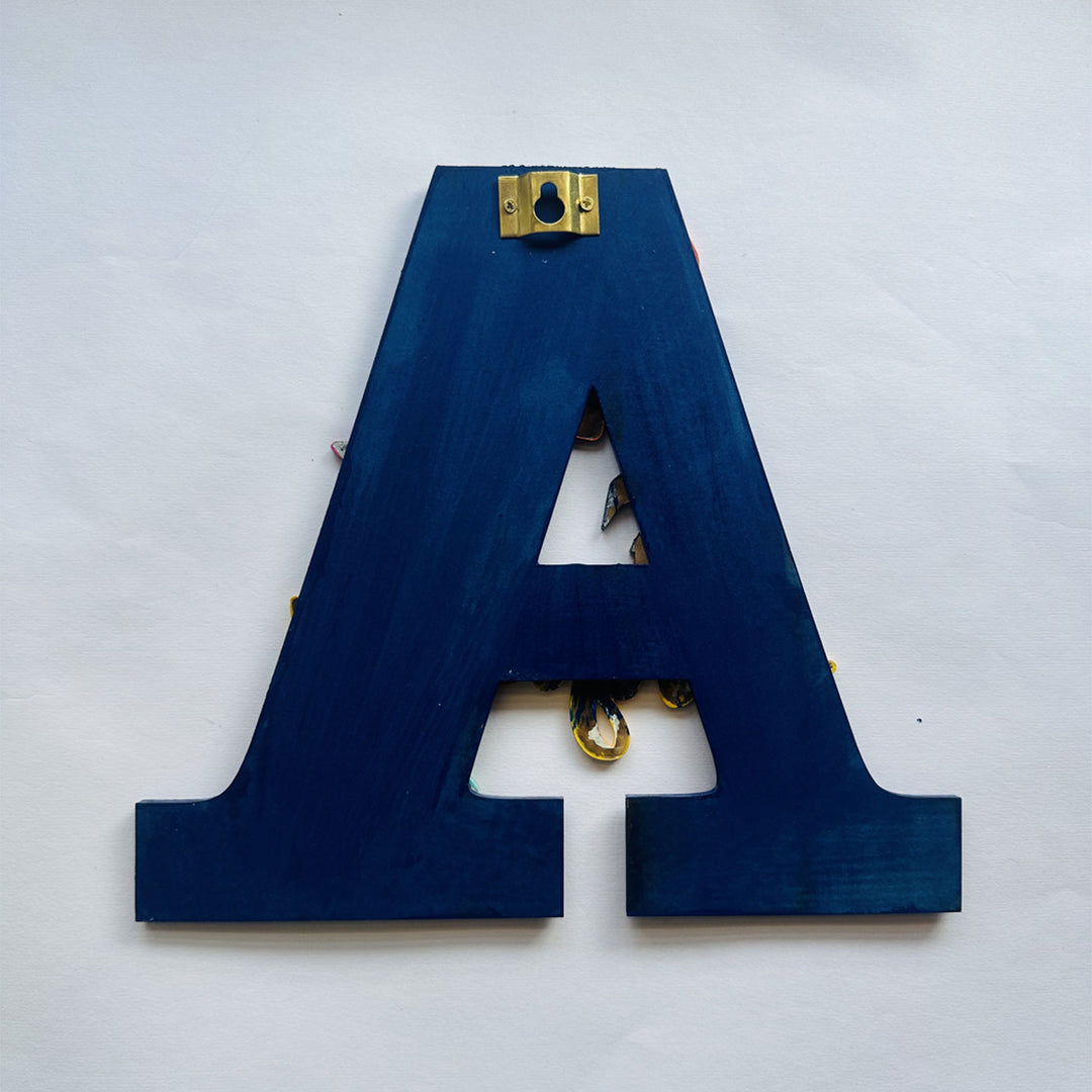 Handcrafted Personalized Kids Transportation Themed Monogram Mdf Nameplate 4 - Back View with Hanging Hardware