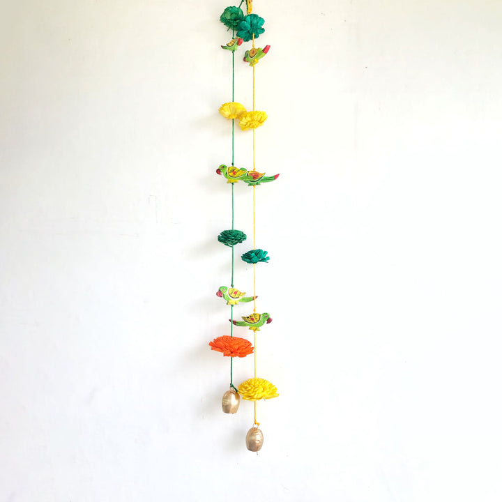 2 Pc | Eco-friendly Festive Parrot Hanging with Shola Wood