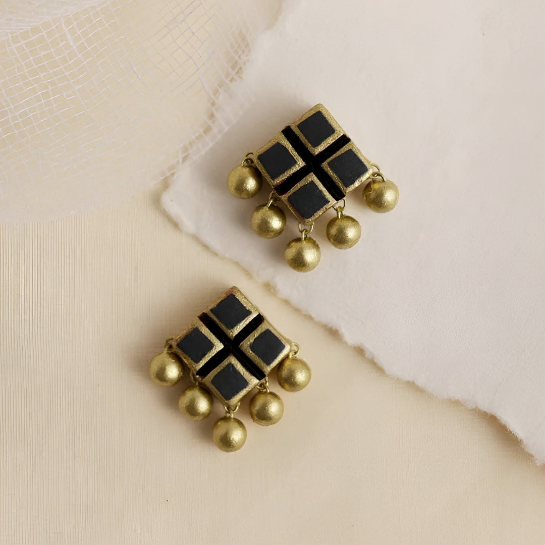 Handmade Mosaic Charm Terracotta Earrings
