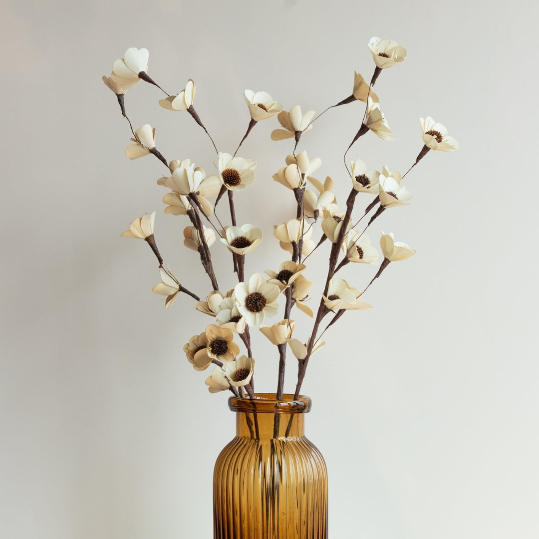 Handmade White Sunflower Dried Flower Bunch | Set Of 5