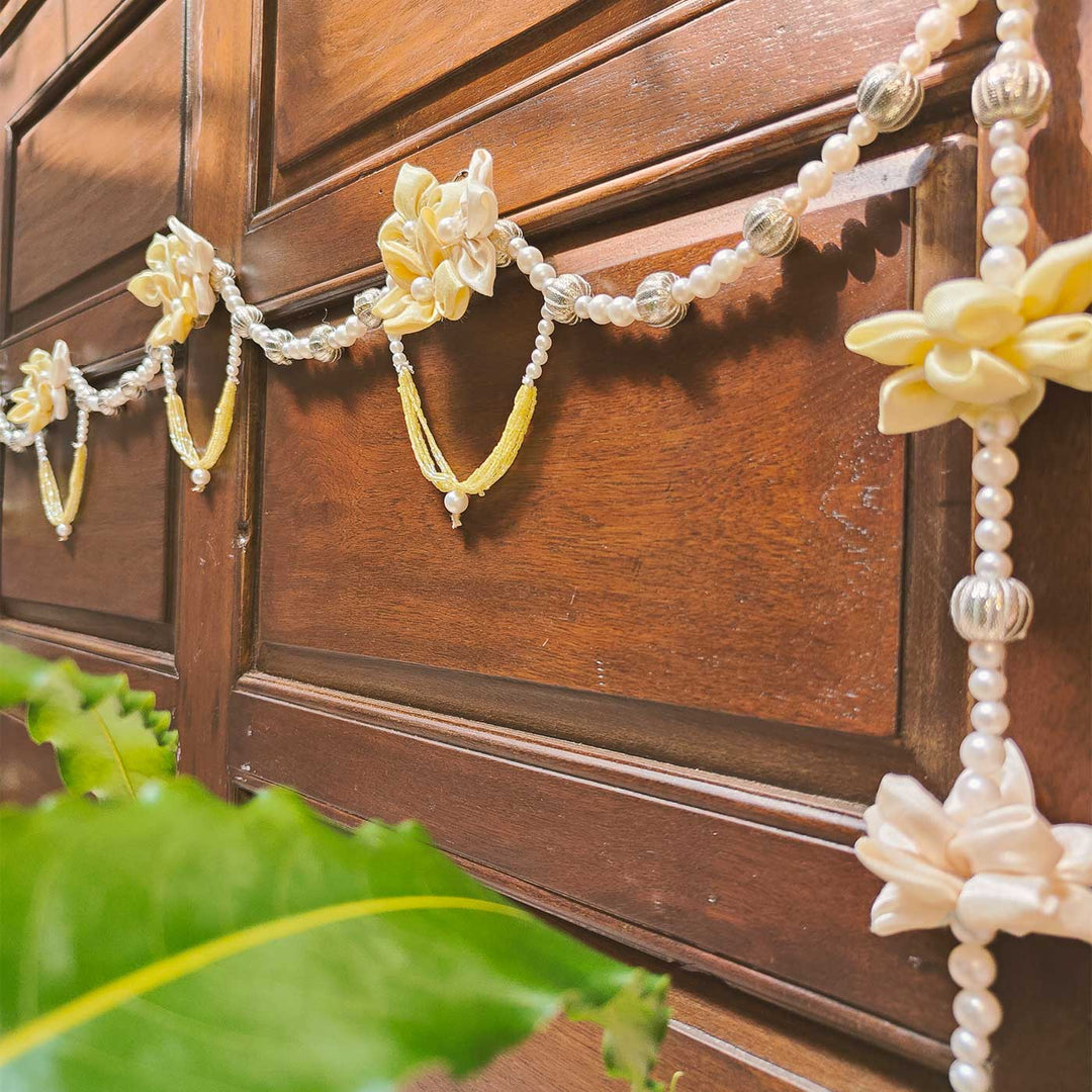 43 In | Handmade Pearl Blossom Elegant Toran