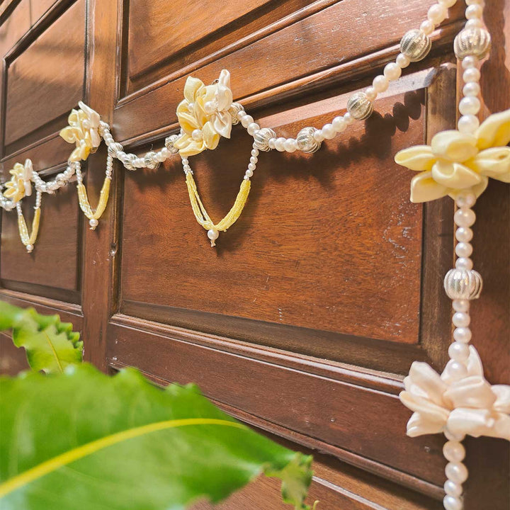 43 In | Handmade Pearl Blossom Elegant Toran