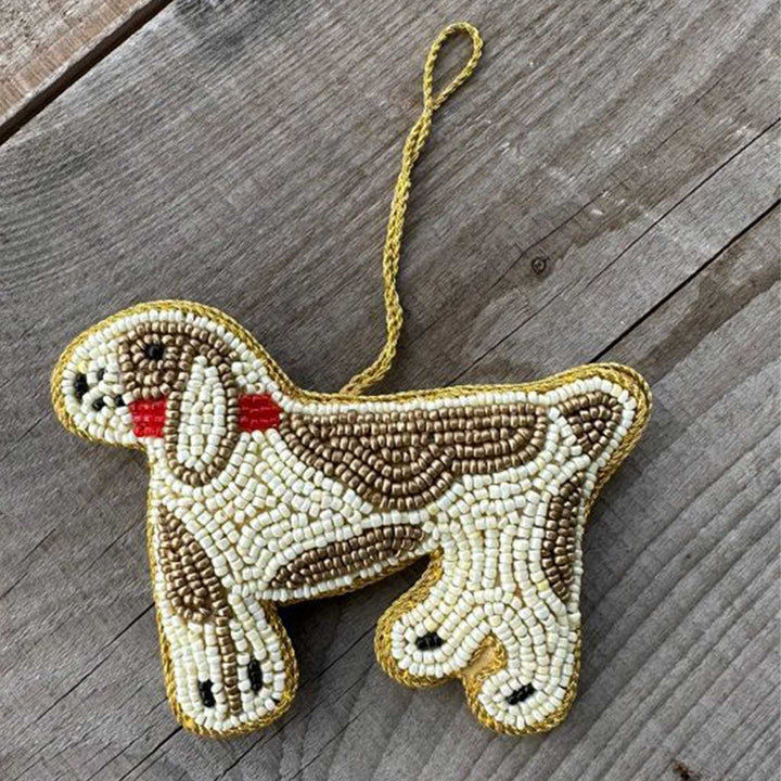 Corgi Dog Beaded Premium Zardozi Ornament