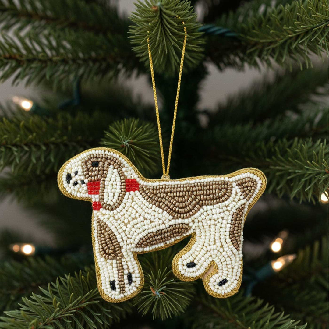 Corgi Dog Beaded Premium Zardozi Ornament