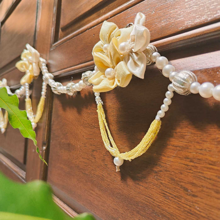 43 In | Handmade Pearl Blossom Elegant Toran
