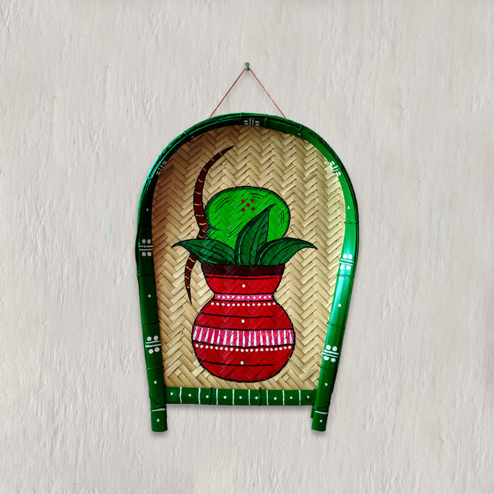 Handpainted Mongol Ghot Kulo Auspicious Bamboo Wall Decor