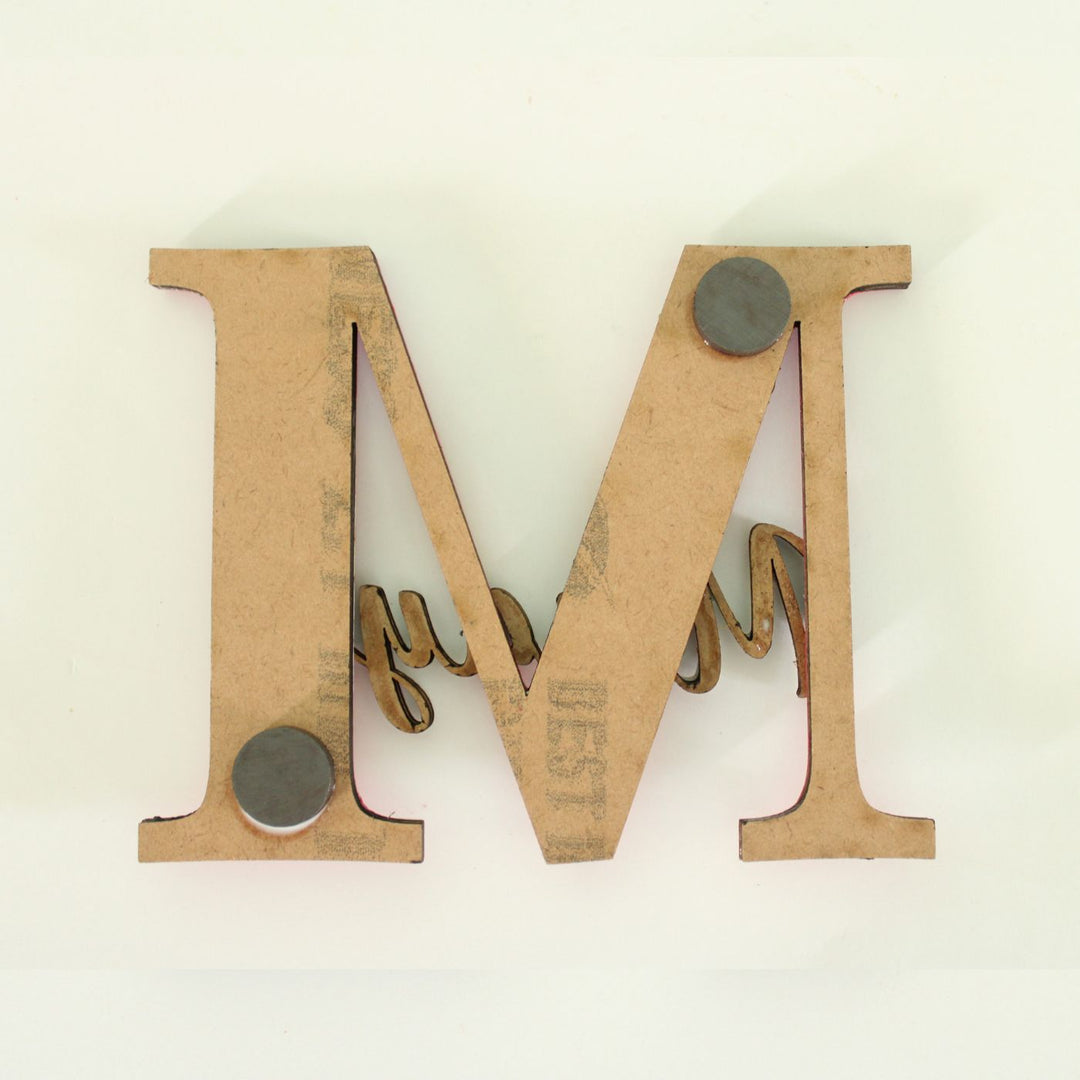Personalized Handcrafted Monogram Design Fridge Magnet