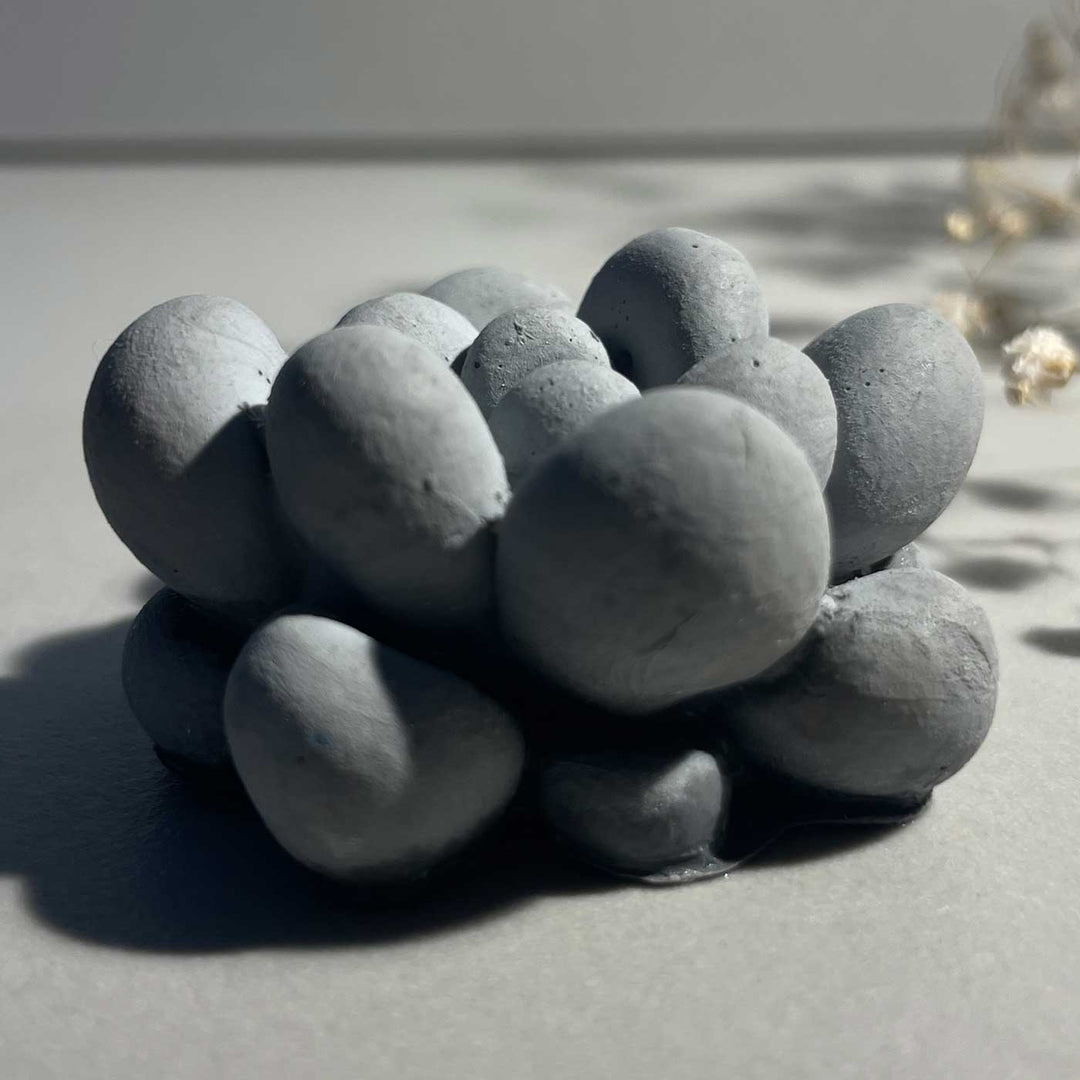 Handmade Radiance Concrete Gift Hamper | Includes 1 Urli, 1 Flower Candle Holder, 4 Succulent