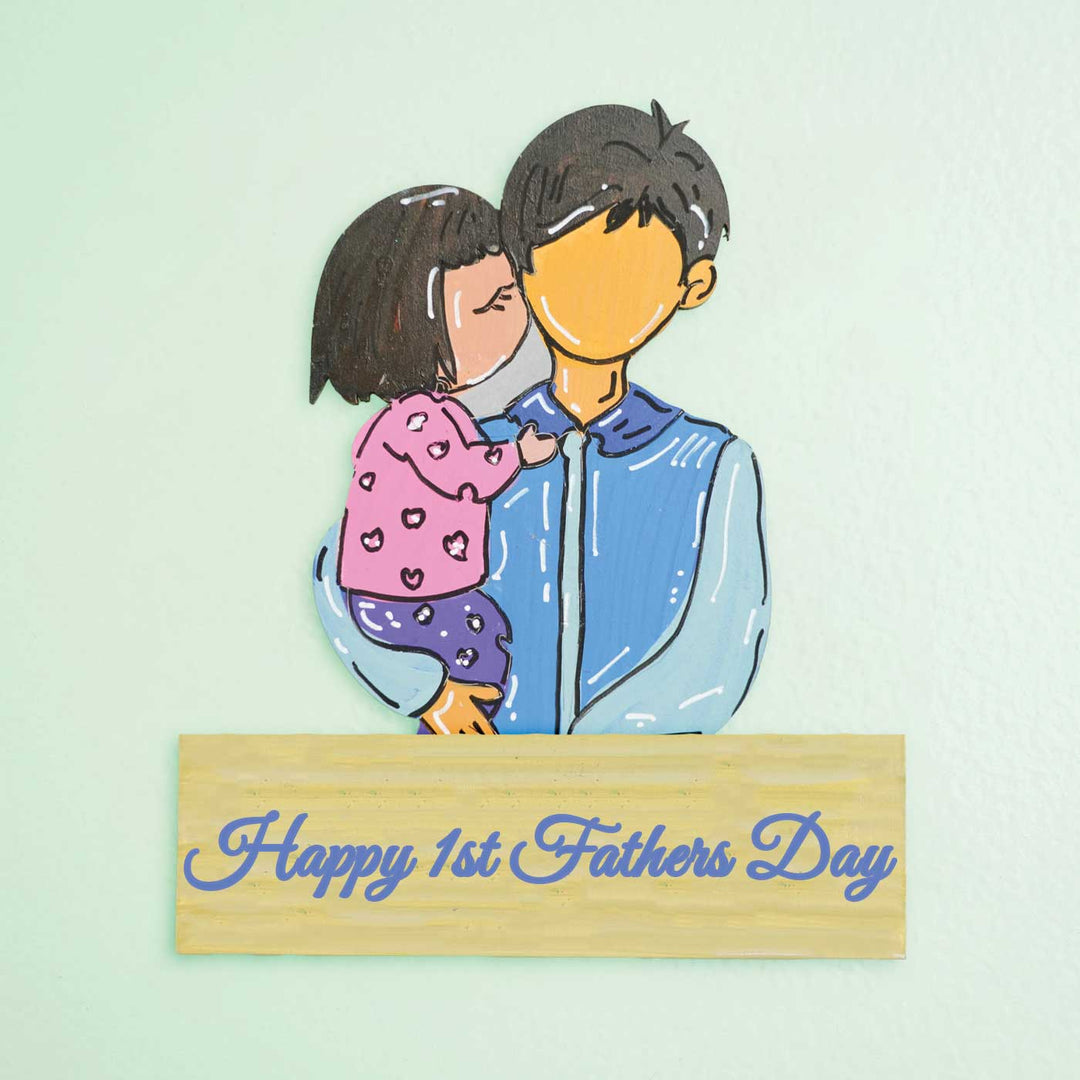 Personalized Cherished Moments Theme MDF Wood Fridge Magnet For Fathers