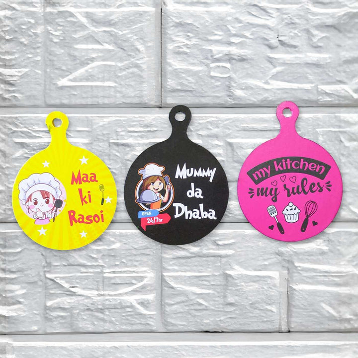 Handmade Decoupage Mummy Da Dhaba MDF Wood Decorative Plaque