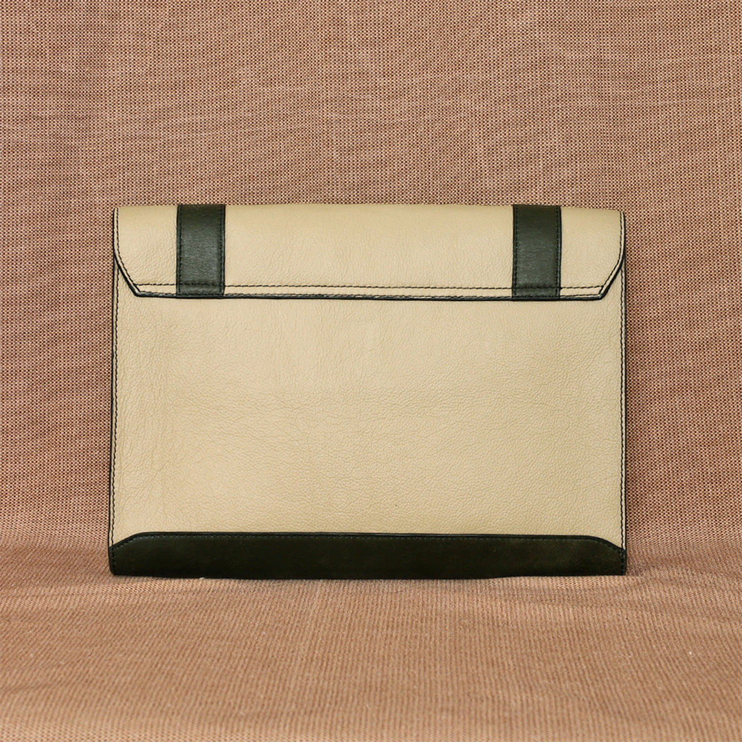 Personalized Off White Basta Leather Laptop Sleeve