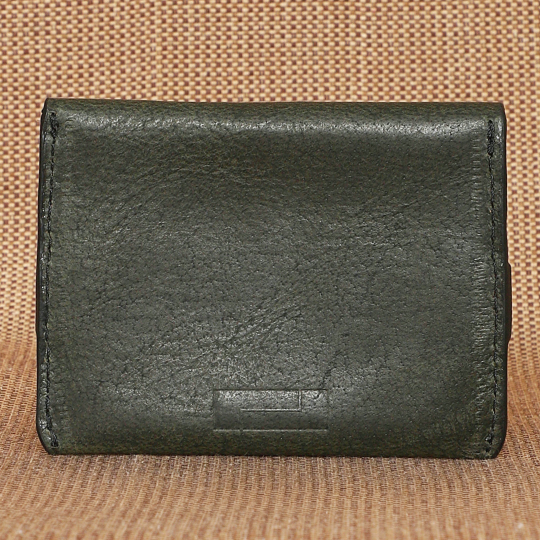 Personalized Dark Green Abby Leather Card Holder