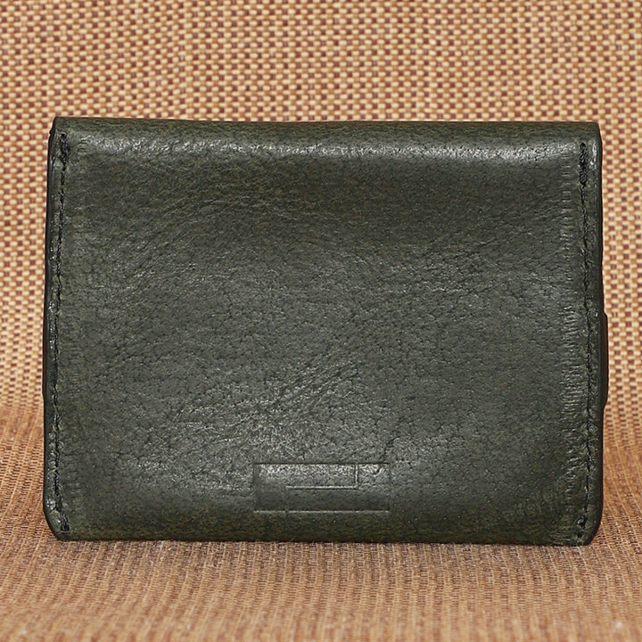 Personalized Dark Green Abby Leather Card Holder