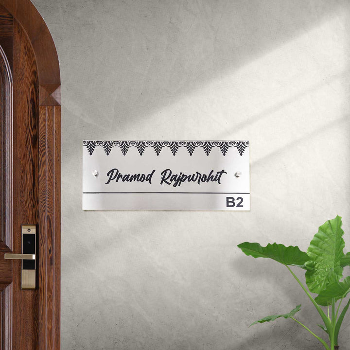 Personalized Engraved Minimalist Stainless Steel Name Plate