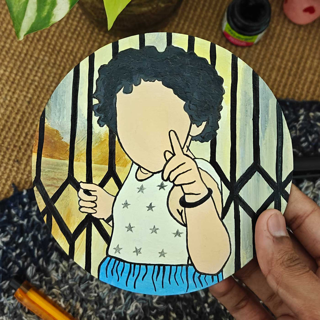 Photo Personalized Hand-Painted MDF Wood Portrait