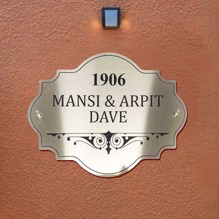 Personalized Engraved Elegant Stainless Steel Name Plate