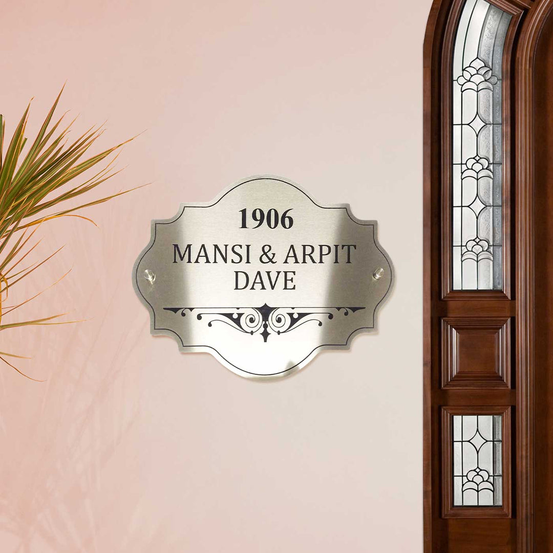 Personalized Engraved Elegant Stainless Steel Name Plate