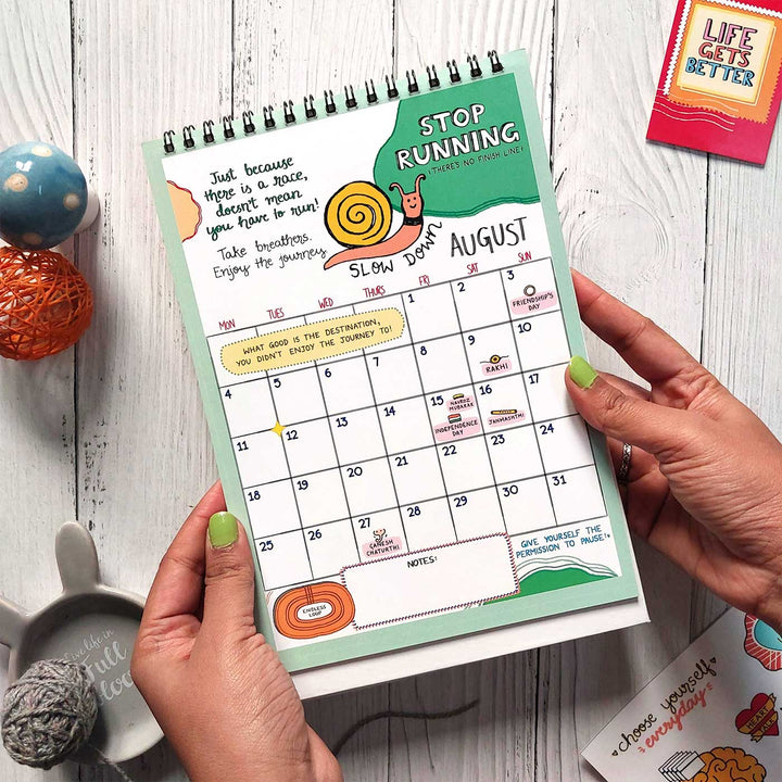 Self-care Contract 2026 Spiral Calendar With Holidays | 10+ Freebies Included