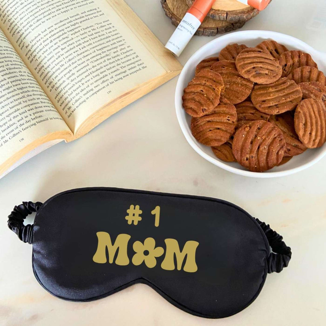 Customized Handmade Printed #1 Mom Satin Eye Mask